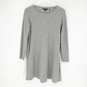 Toad&Co. Foothills Long Sleeve Waffle Swing‎ Dress XS Grey